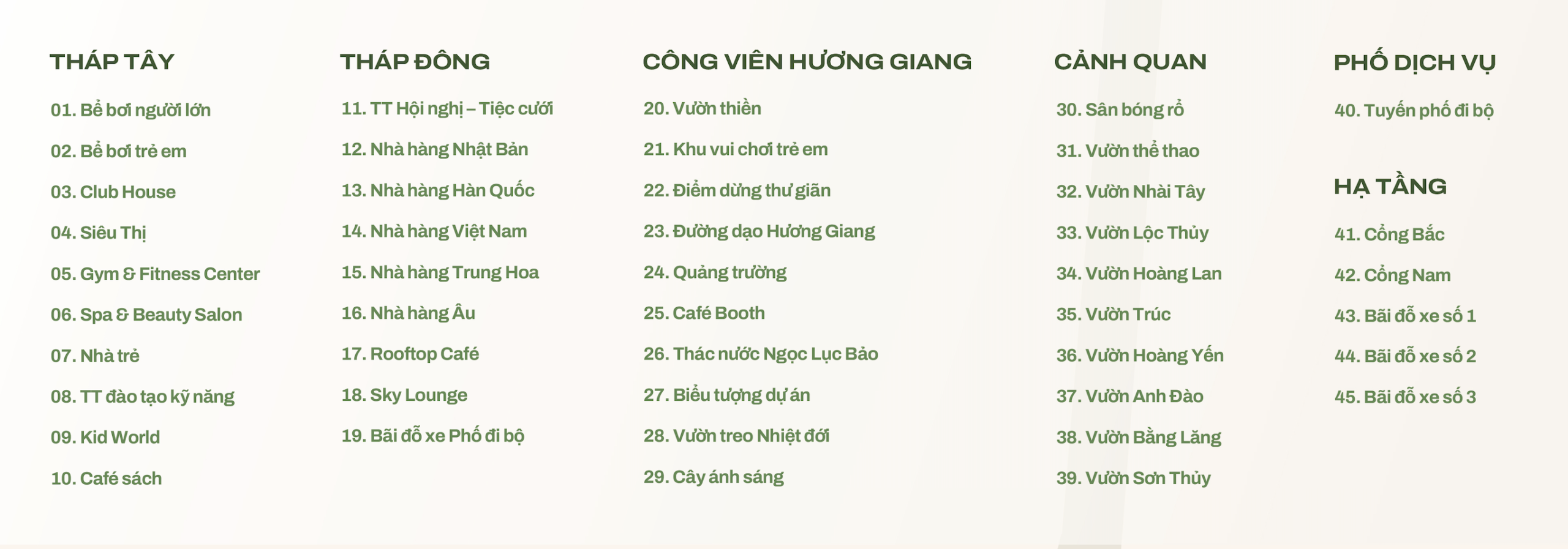 45 tiện ích dự án Emerald Bao Vinh Huế