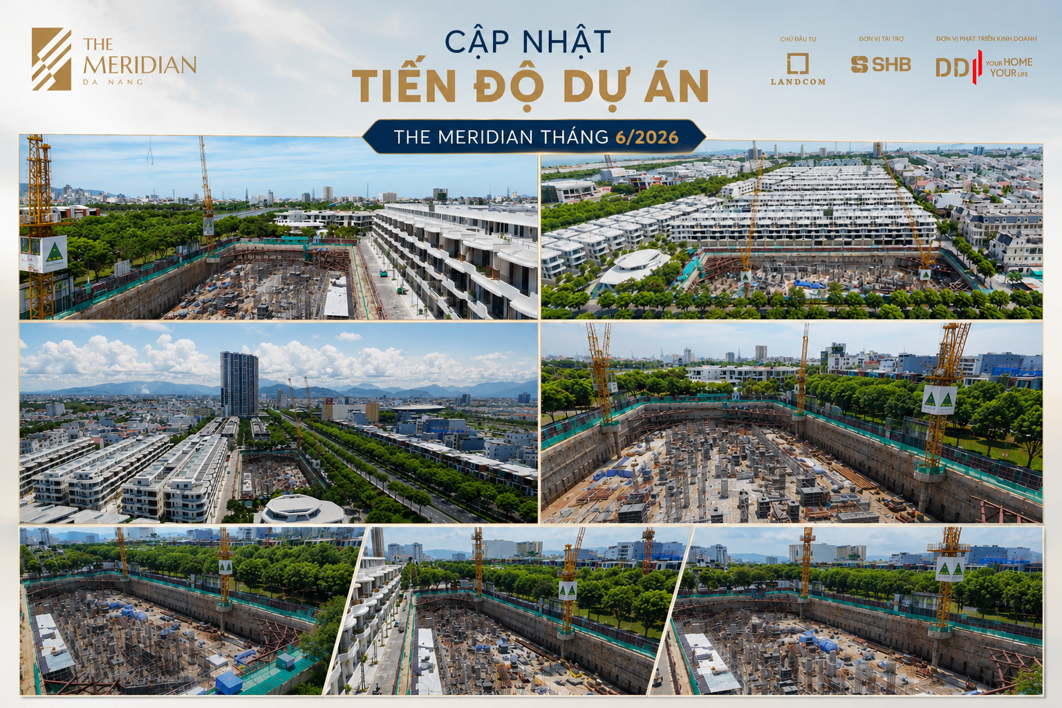 cập nhật tiến độ dự án The Meridian tháng 6/2026